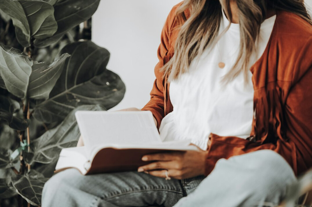 person reading book